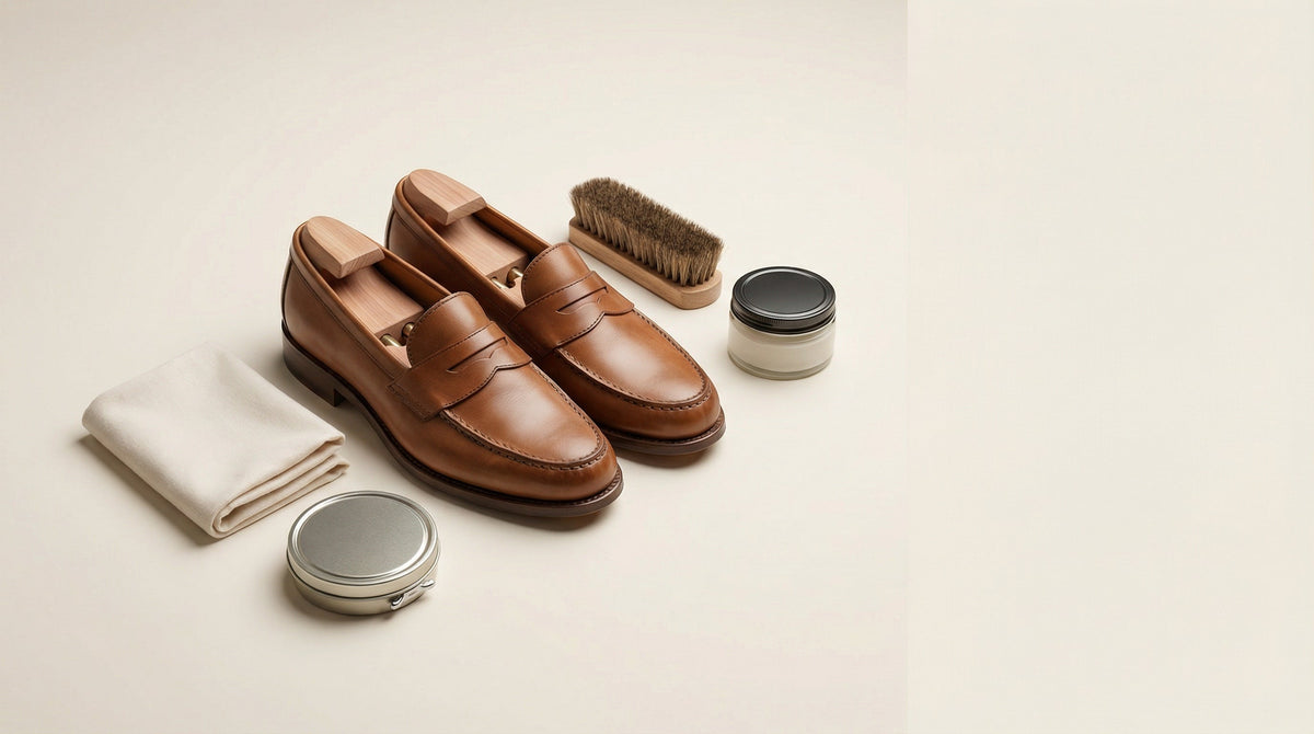 Leather loafer care and polishing guide Image