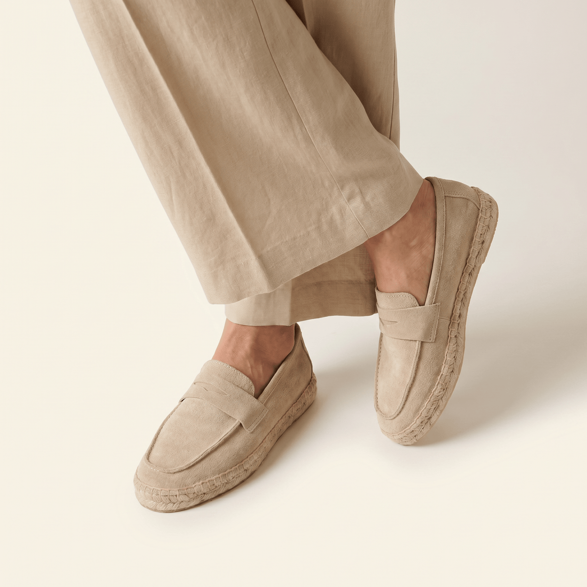 Women's Suede Espadrille Loafers