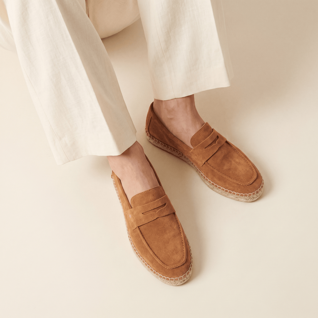 Women's Suede Espadrille Loafers