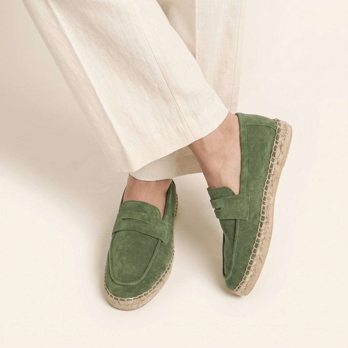 Women's Suede Espadrille Loafers