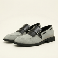 Fringed Suede Buckle Loafer