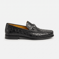Croc-Embossed Leather Bit Loafer