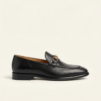Smooth Leather Gold Bit Loafer