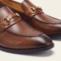 Smooth Leather Gold Bit Loafer
