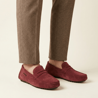 Suede Strap Driving Loafer