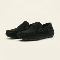Suede Strap Driving Loafer