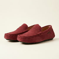 Suede Strap Driving Loafer