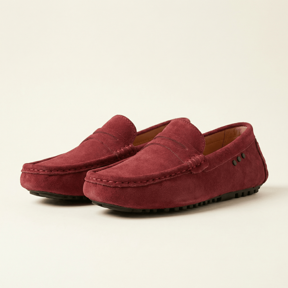 Suede Strap Driving Loafer