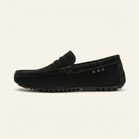 Suede Strap Driving Loafer