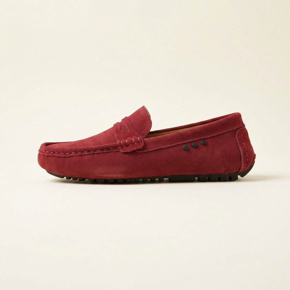 Suede Strap Driving Loafer