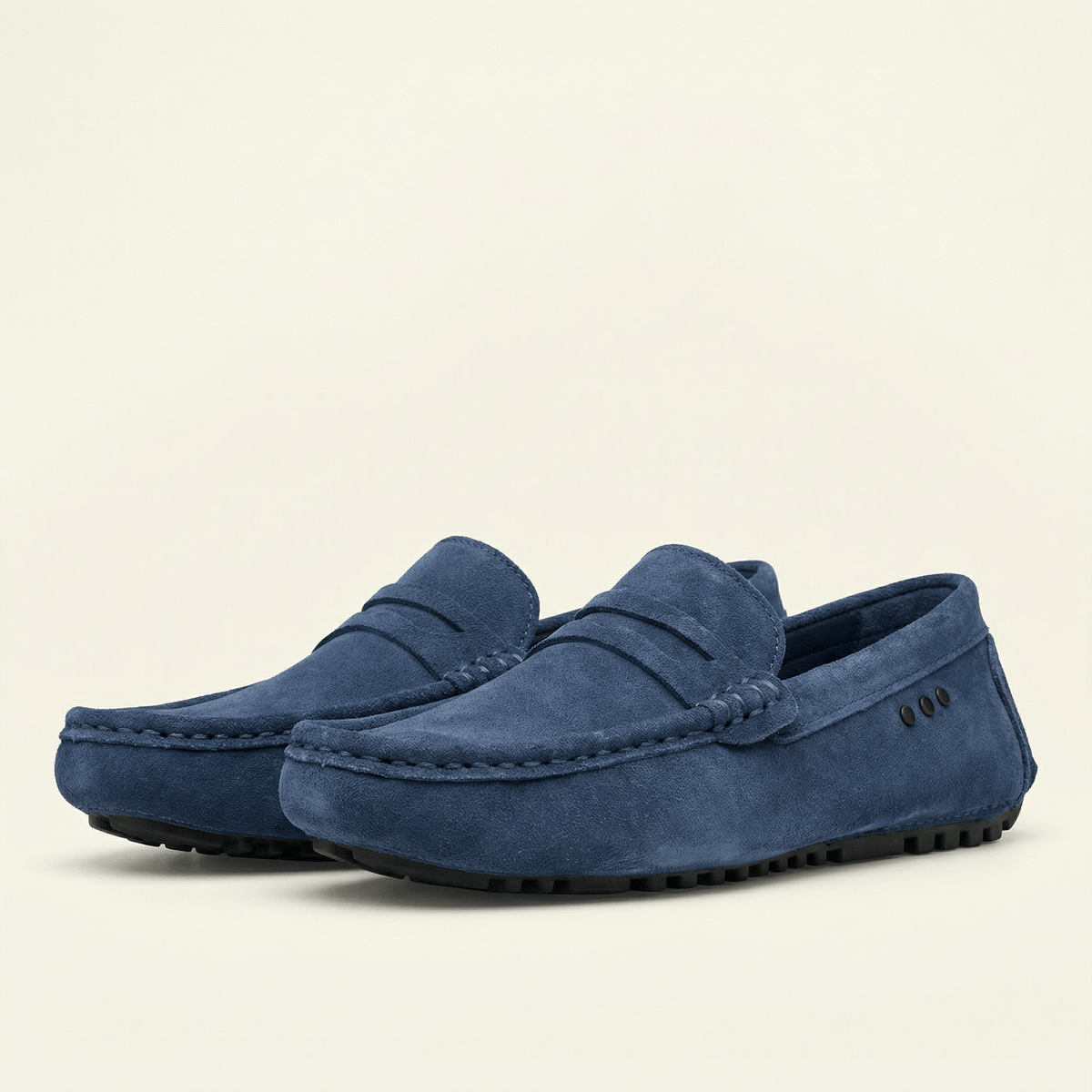 Suede Strap Driving Loafer