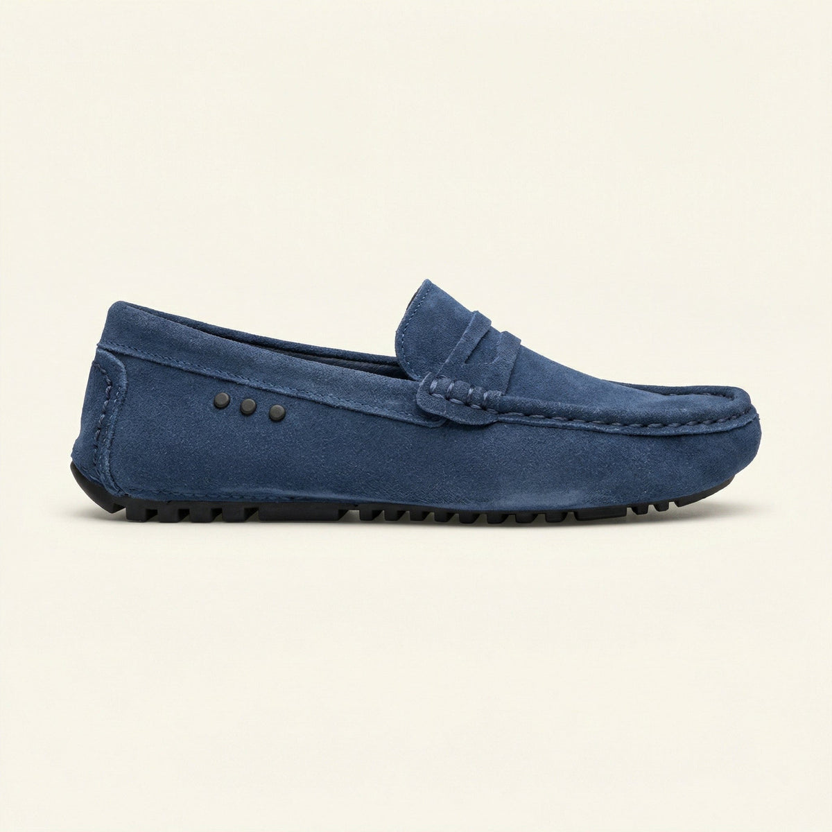 Suede Strap Driving Loafer