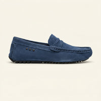 Suede Strap Driving Loafer