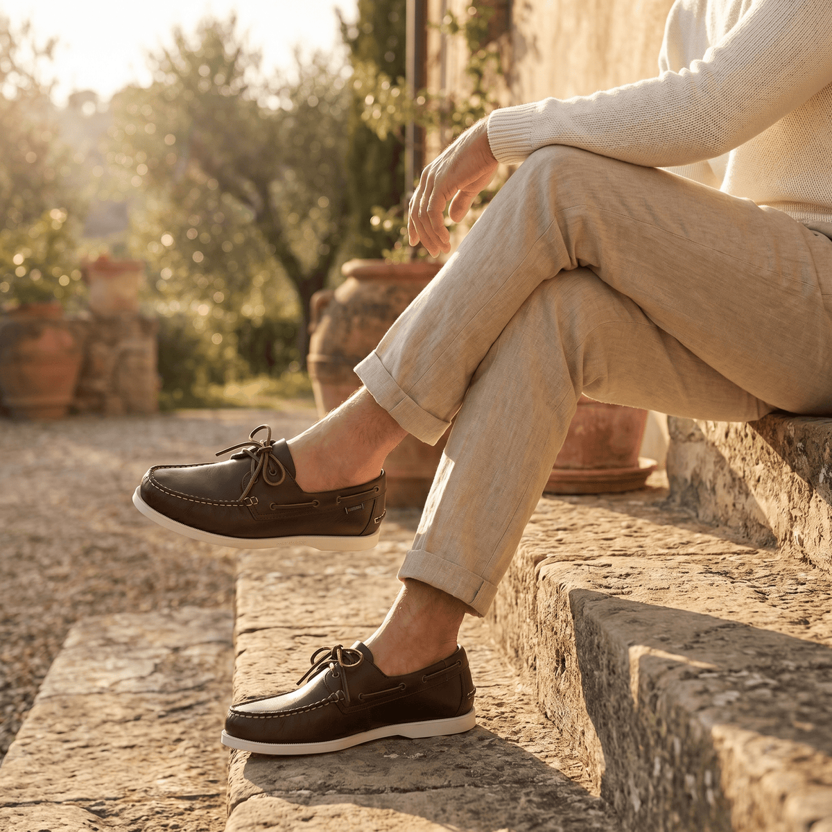Men's Leather Boat Shoe