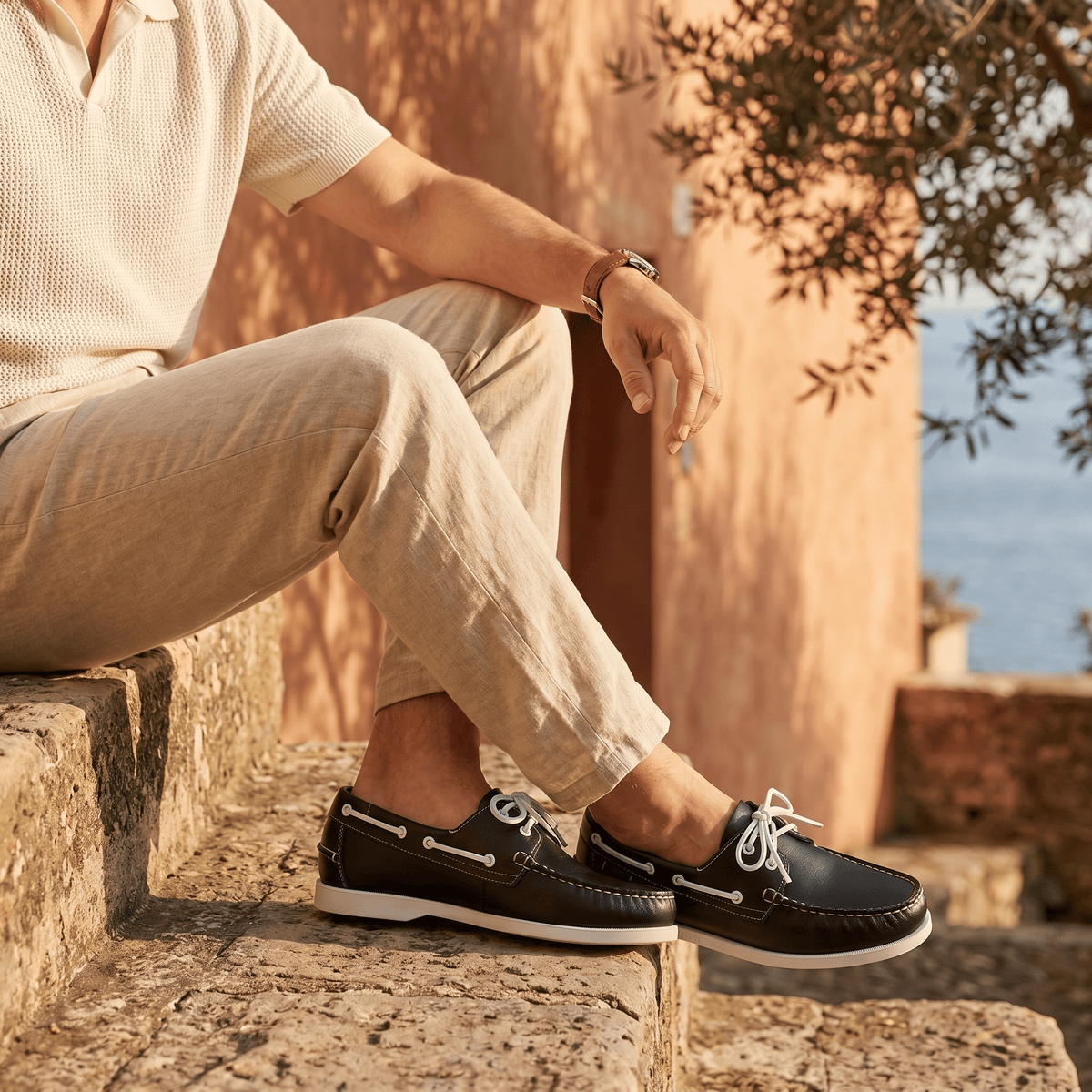 Men's Leather Boat Shoe