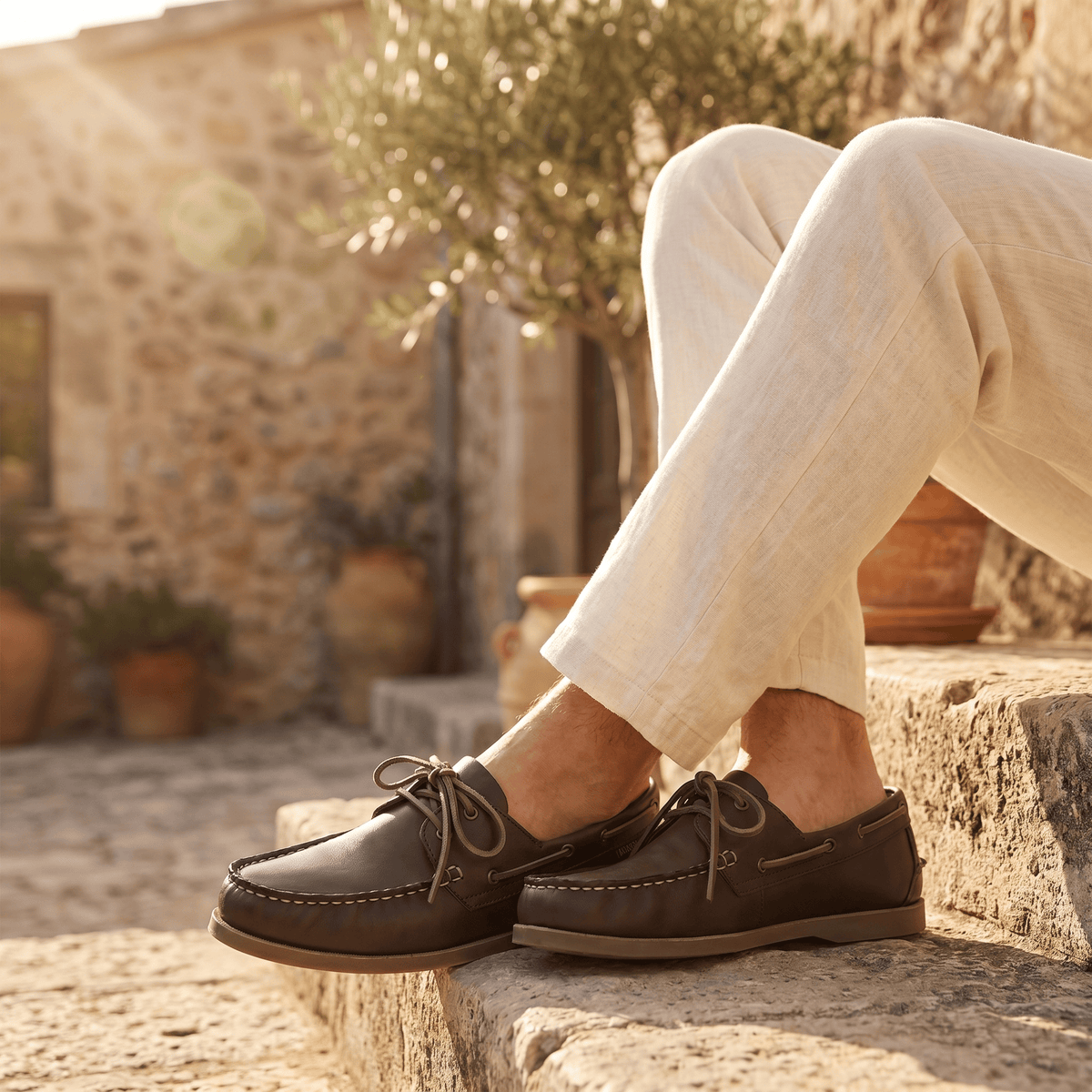 Men's Leather Boat Shoe