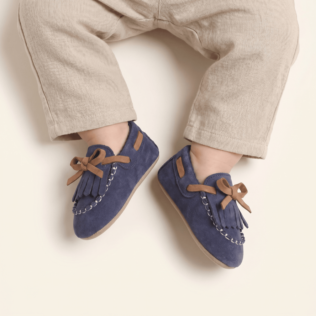 Baby Fringe Suede Moccasin