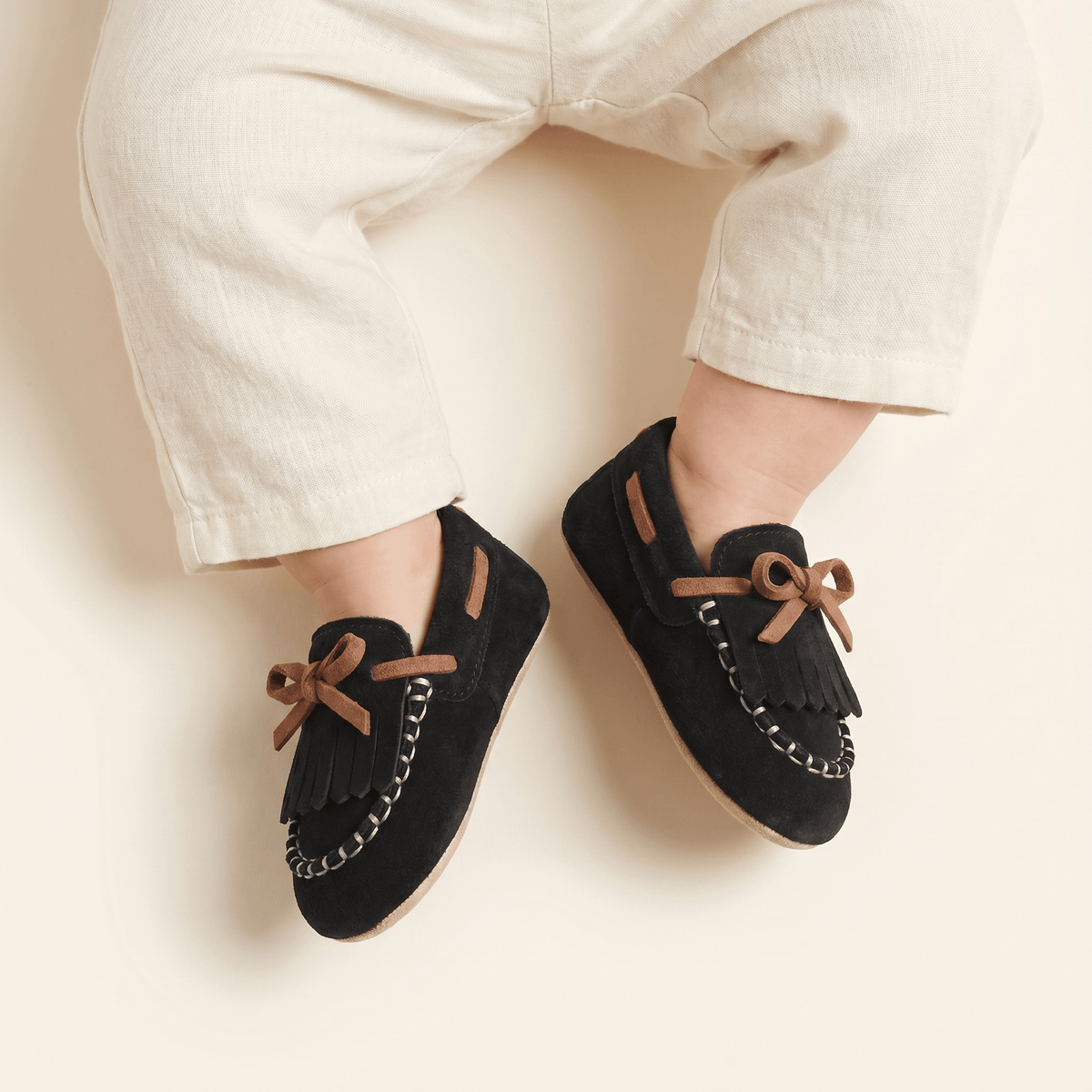Baby Fringe Suede Moccasin