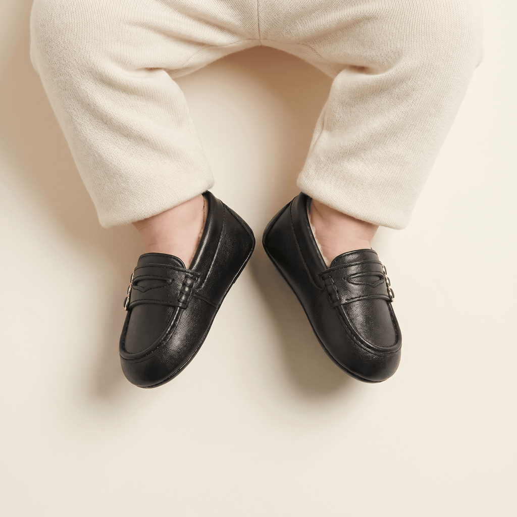 Fur-Lined Baby Strap Loafer