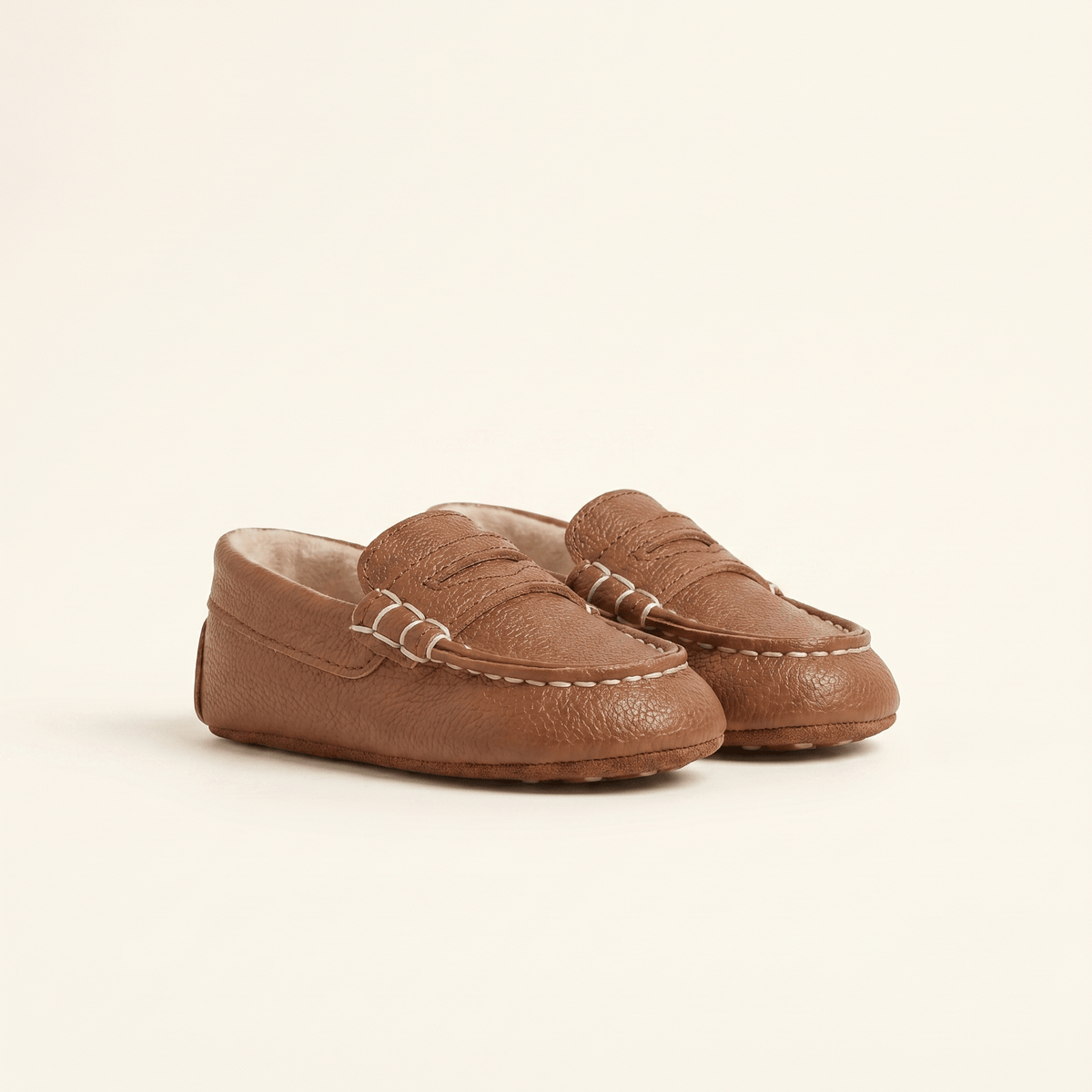 Fur-Lined Baby Strap Loafer