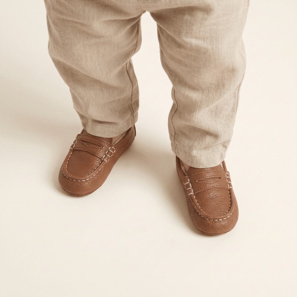 Fur-Lined Baby Strap Loafer