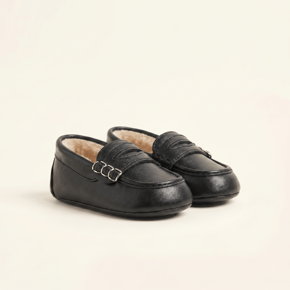 Fur-Lined Baby Strap Loafer