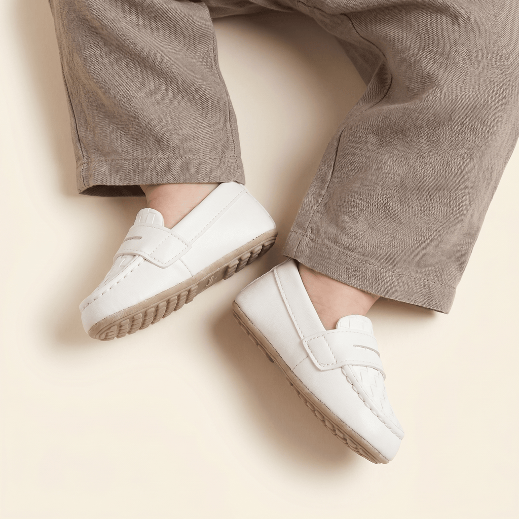 Baby Woven Leather Penny Loafer