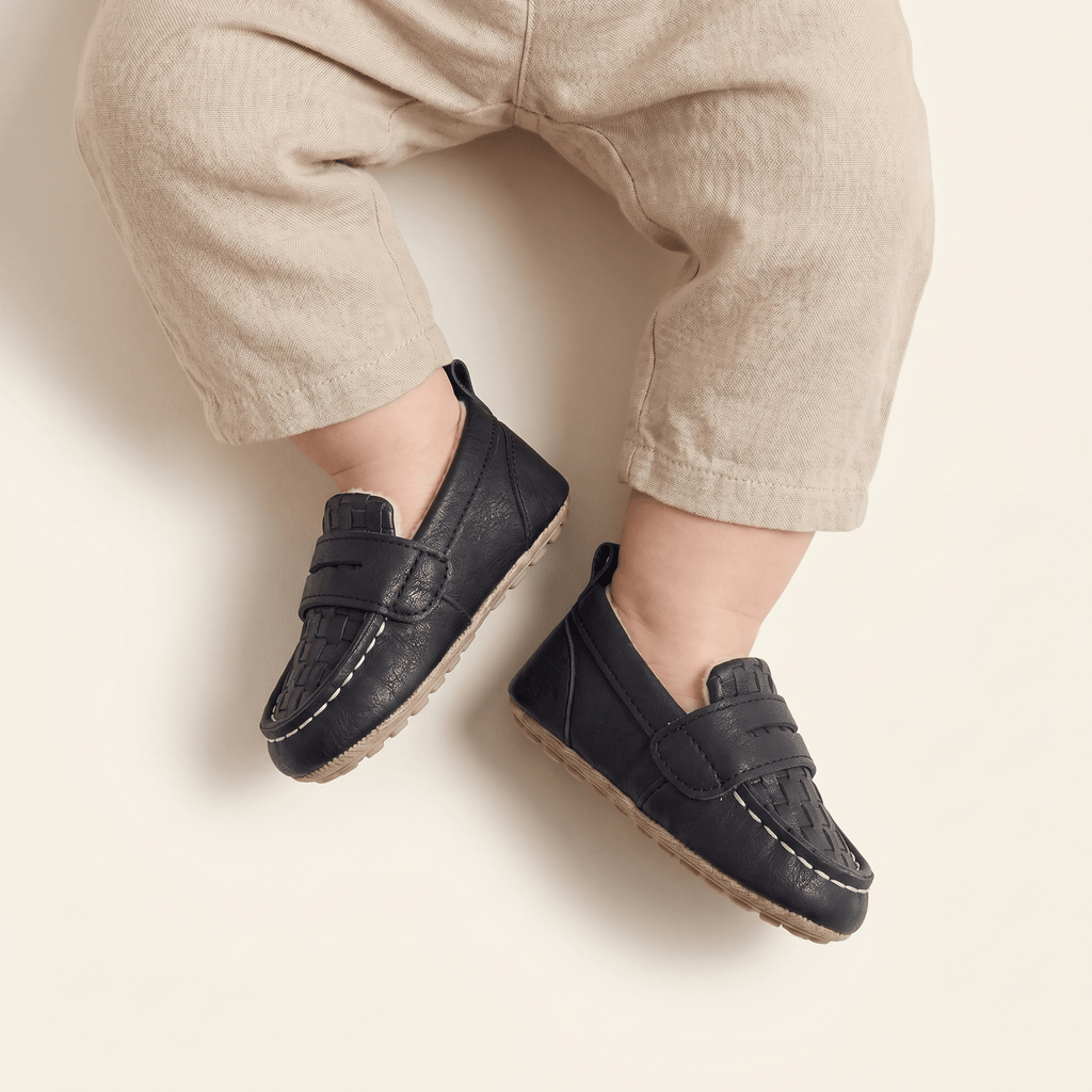 Baby Woven Leather Penny Loafer