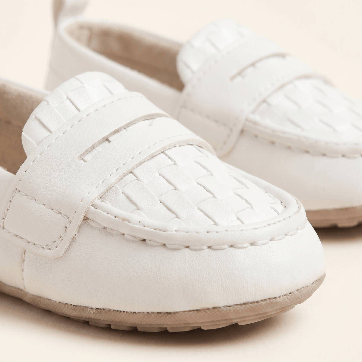 Baby Woven Leather Penny Loafer