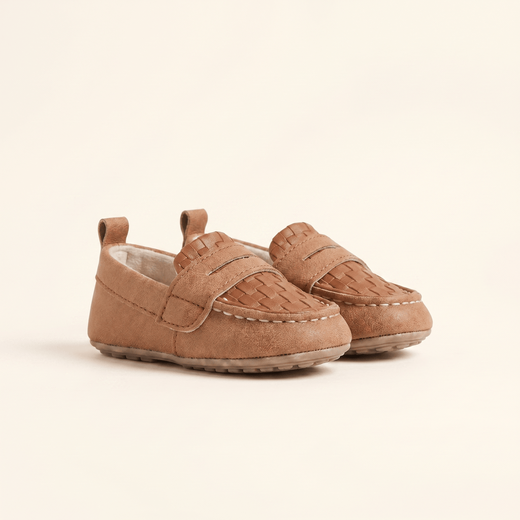 Baby Woven Leather Penny Loafer