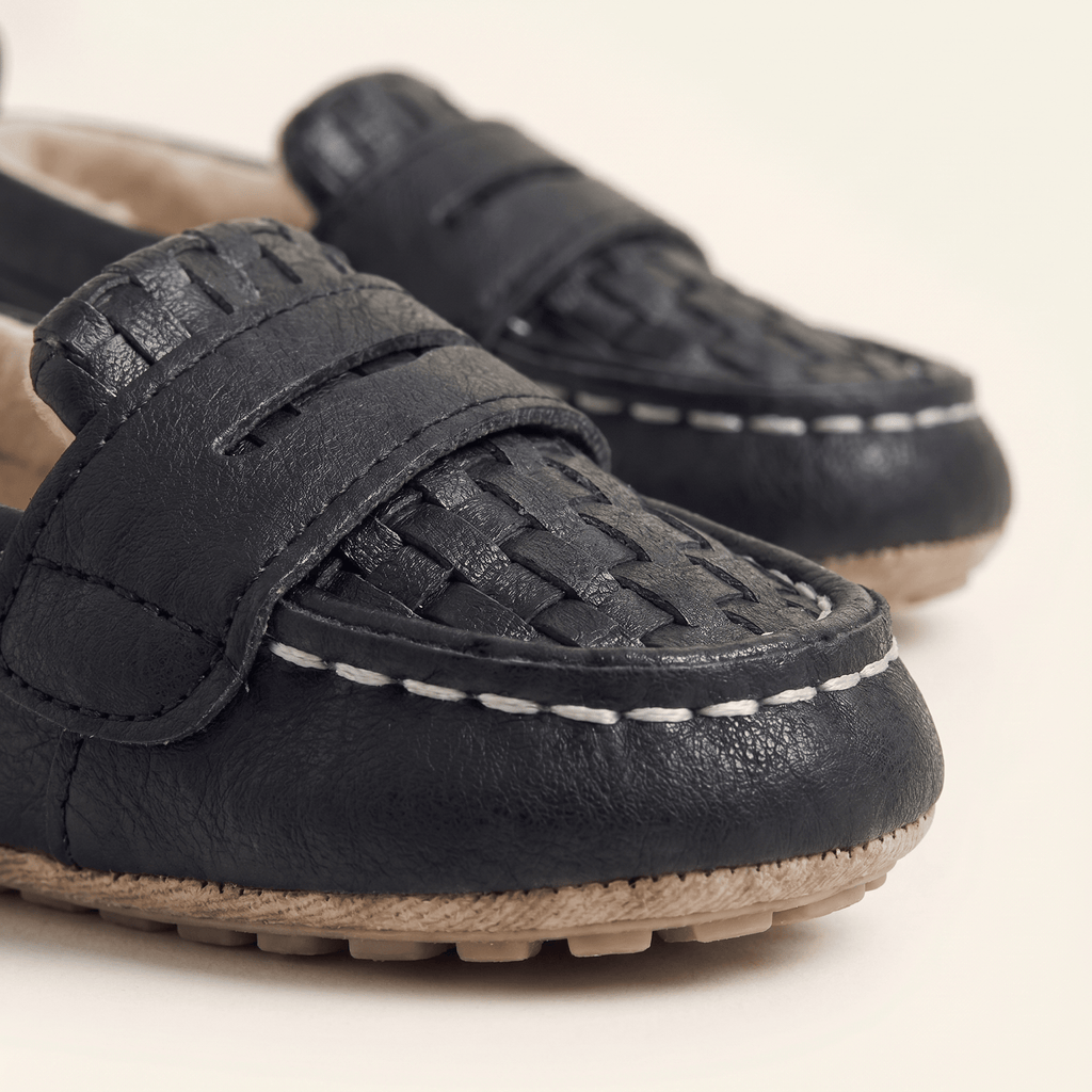 Baby Woven Leather Penny Loafer