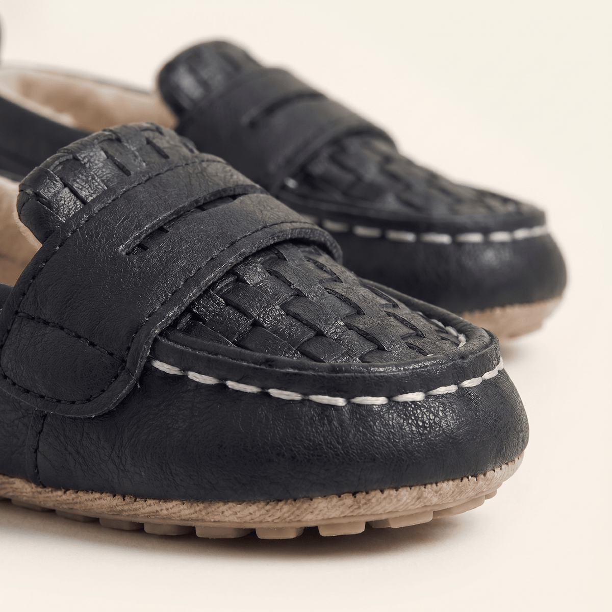 Baby Woven Leather Penny Loafer