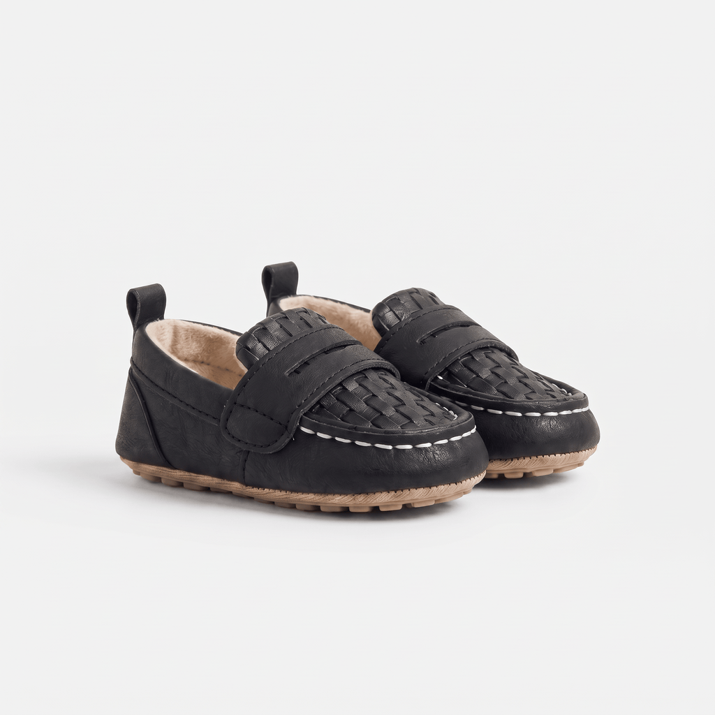 Baby Woven Leather Penny Loafer