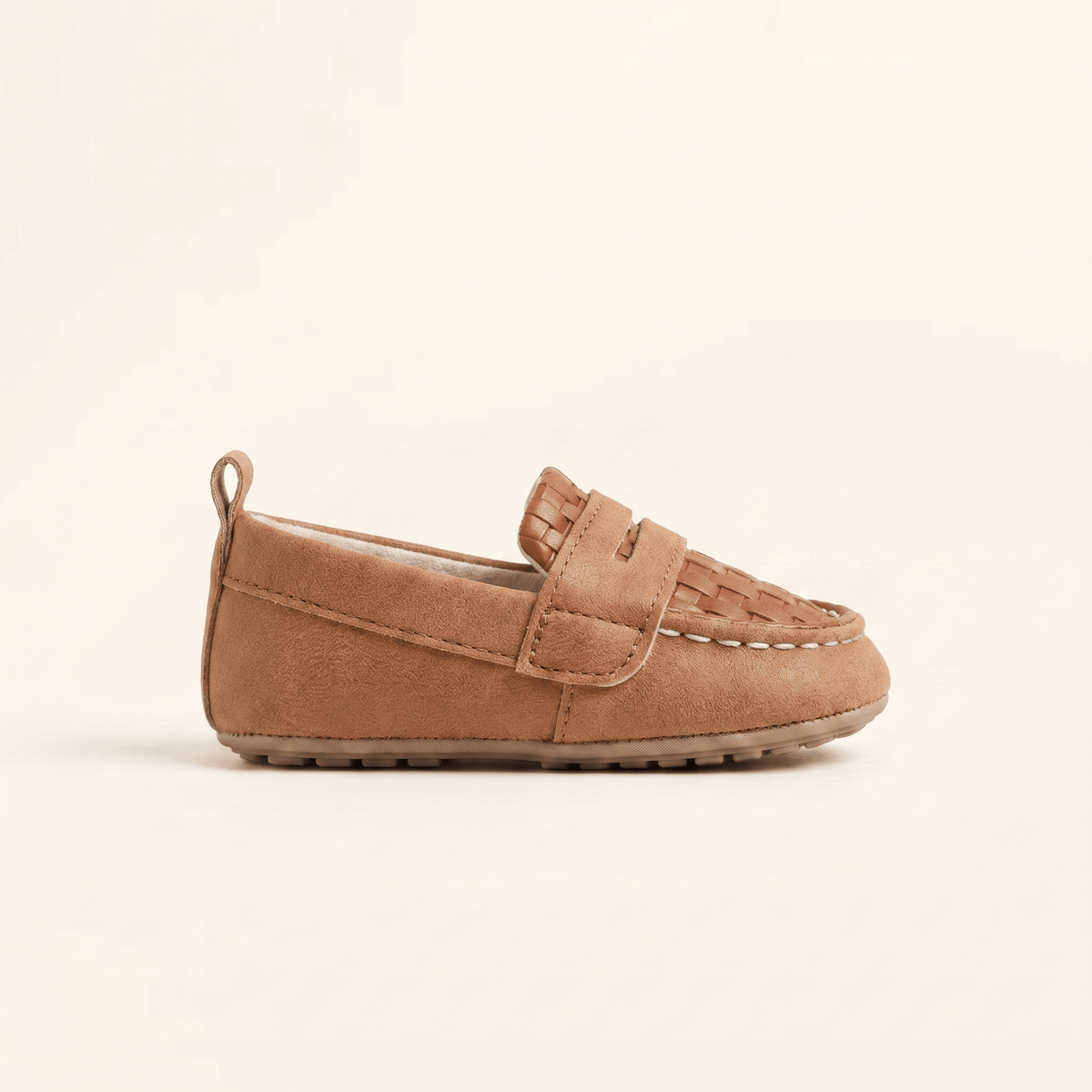 Baby Woven Leather Penny Loafer