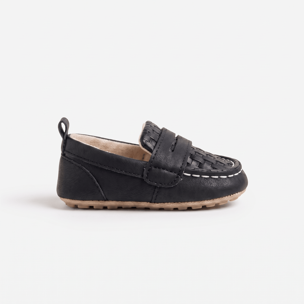 Baby Woven Leather Penny Loafer