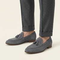 Classic Suede Tassel Loafer with Low Heel