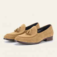 Classic Suede Tassel Loafer with Low Heel
