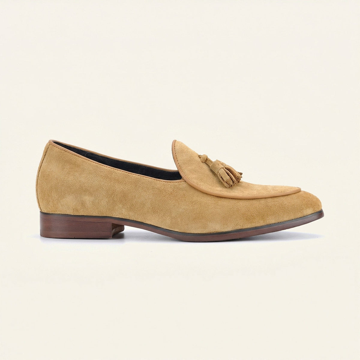 Classic Suede Tassel Loafer with Low Heel
