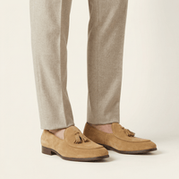 Classic Suede Tassel Loafer with Low Heel
