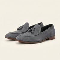 Classic Suede Tassel Loafer with Low Heel
