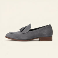 Classic Suede Tassel Loafer with Low Heel