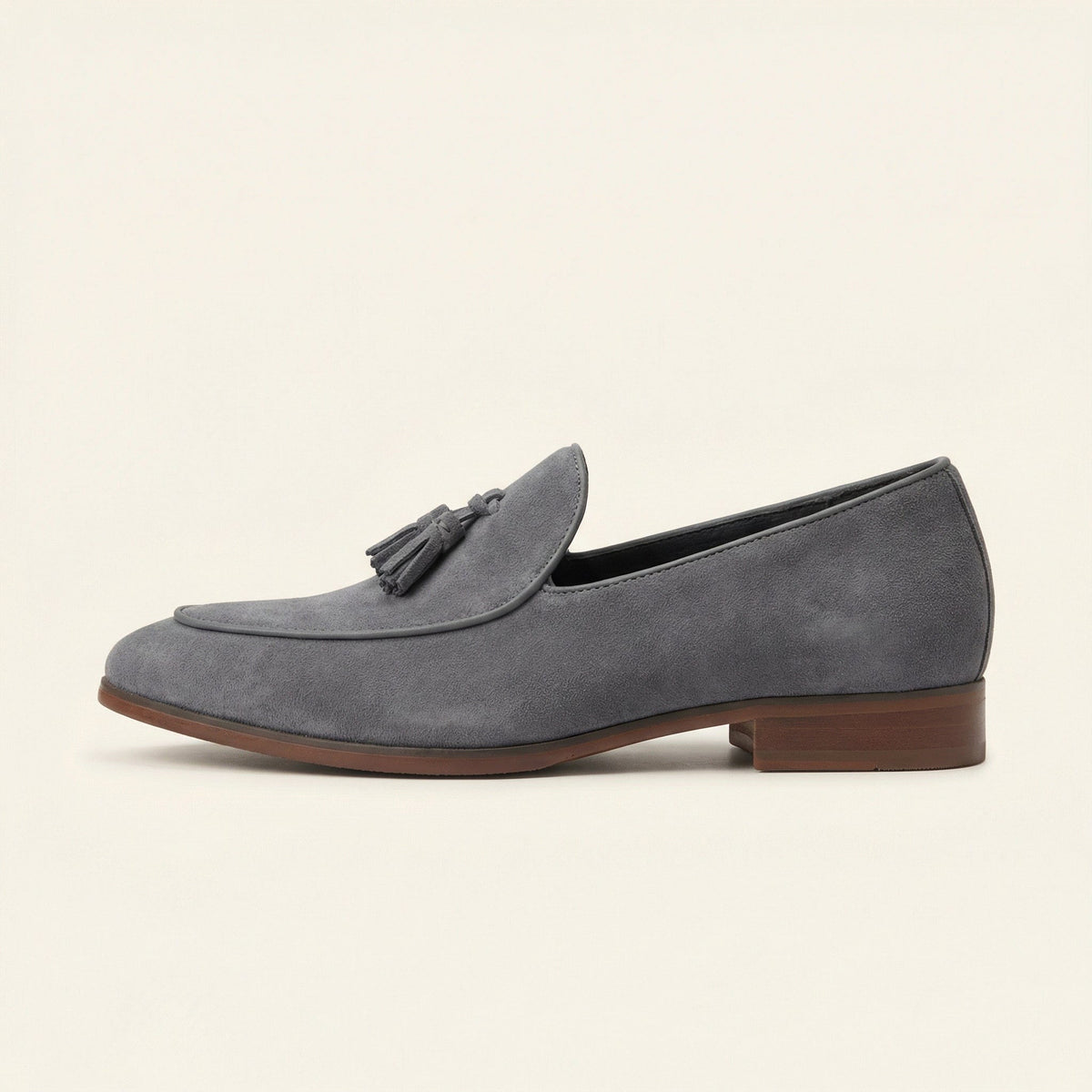 Classic Suede Tassel Loafer with Low Heel