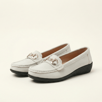 Women's Suede Comfort Loafer with Jewel Detail