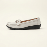 Women's Suede Comfort Loafer with Jewel Detail