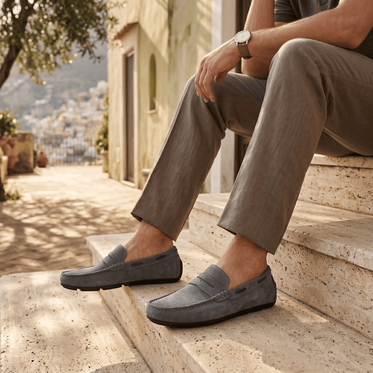Classic Suede Strap Loafer