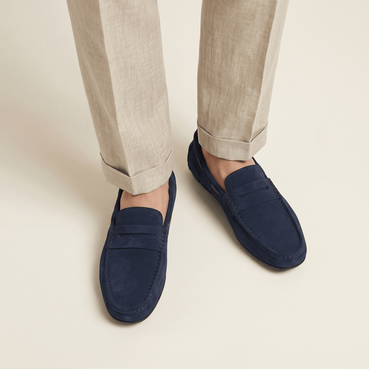 Classic Suede Strap Loafer
