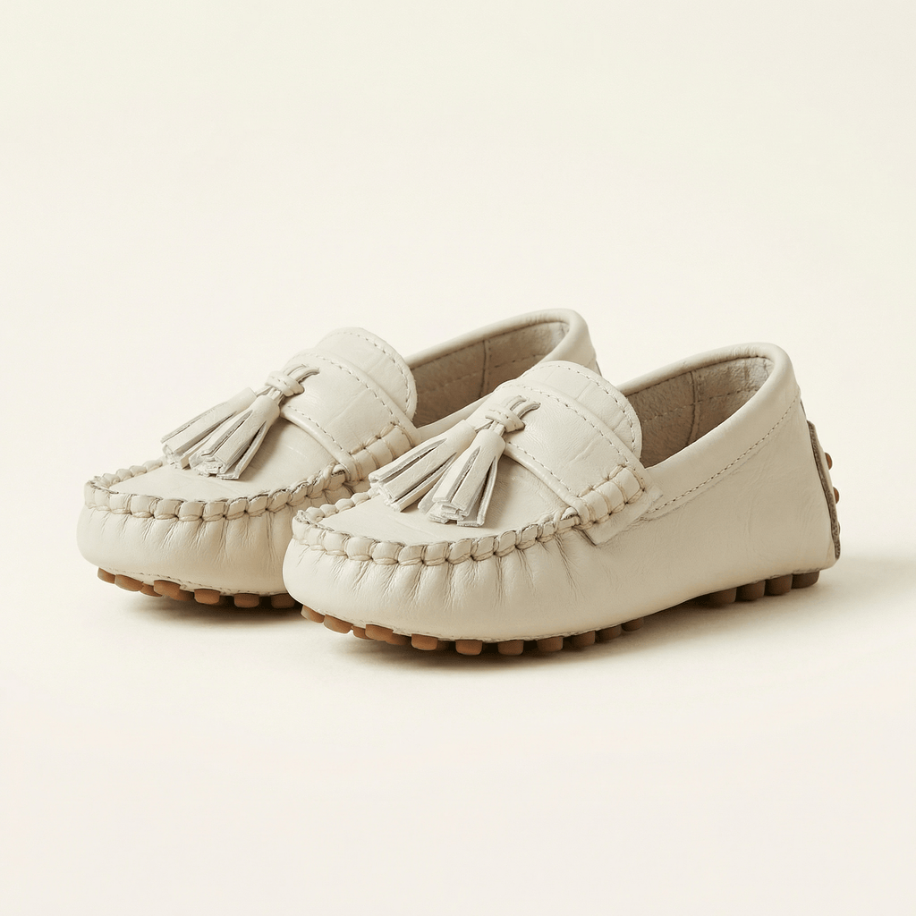 Kids' Tassel Loafer with Pebbled Sole