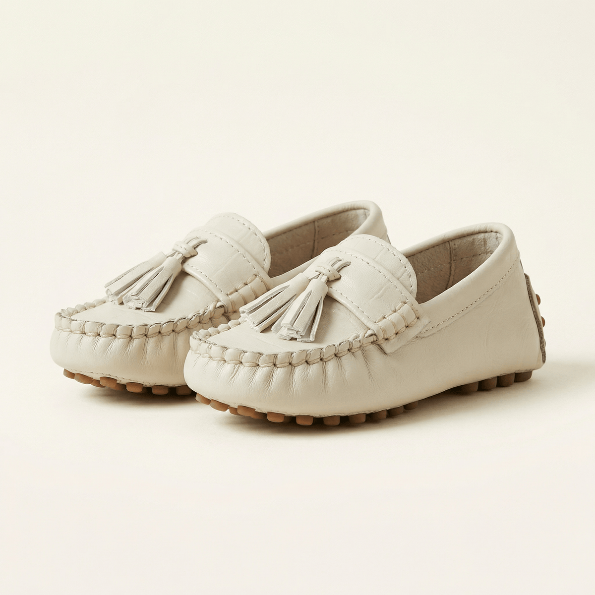 Kids' Tassel Loafer with Pebbled Sole
