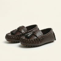 Kids' Tassel Loafer with Pebbled Sole