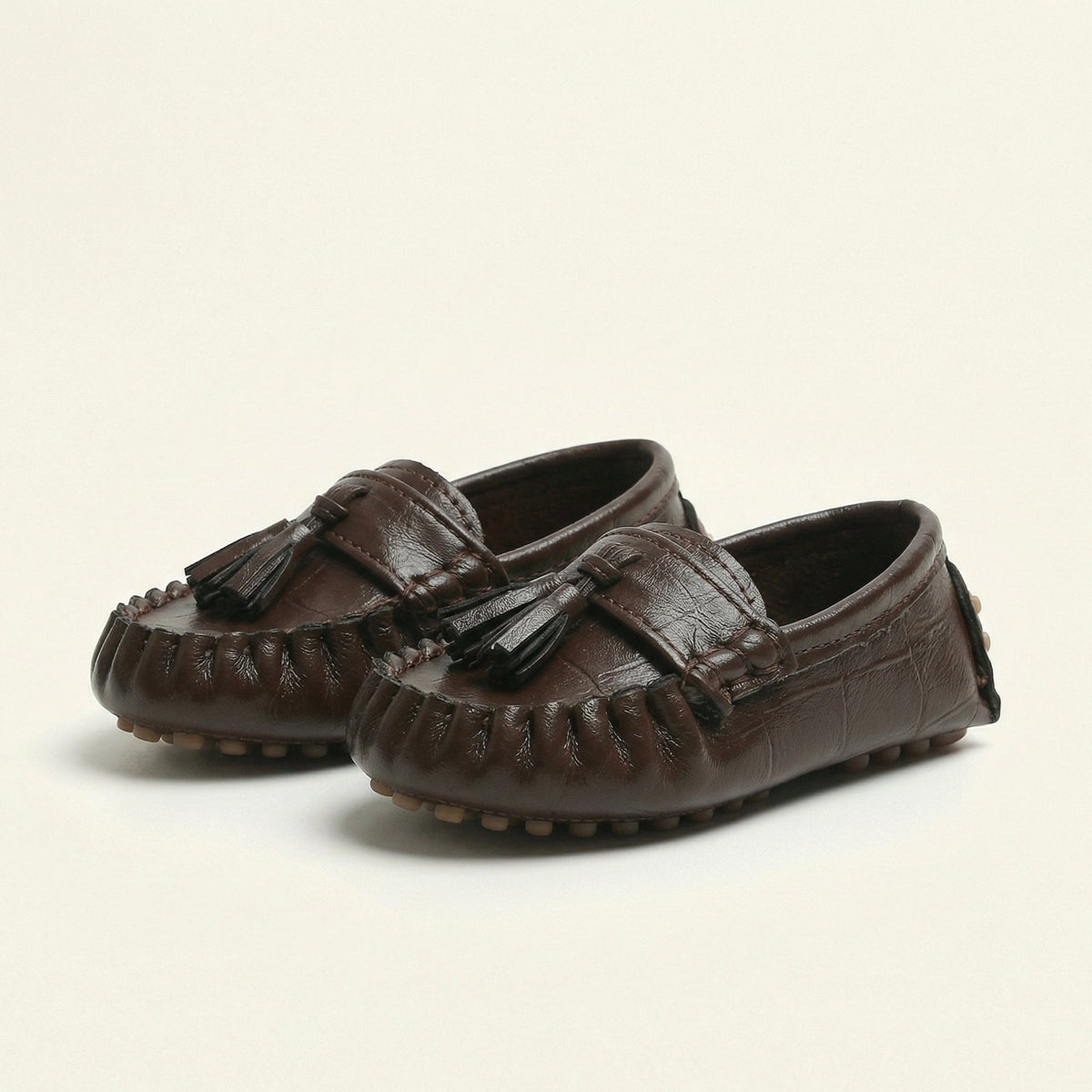 Kids' Tassel Loafer with Pebbled Sole
